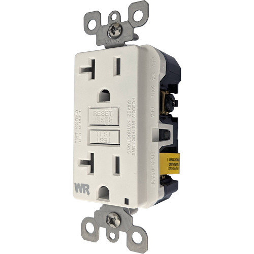 Blue Sea Systems Marine-Grade Dual GFCI Receptacle, 20A, 125V AC, Self-Testing, Class A 5mA