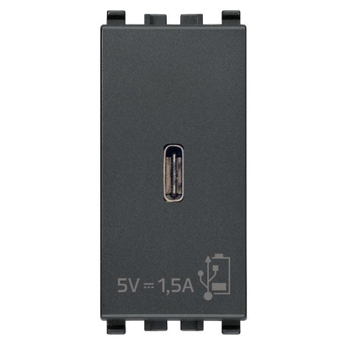 Vimar Eikon 20292 USB Power Supply Unit, 120-240V AC, Flush Mount, 1-Module