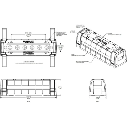 Blue Sea Systems MaxiBus Insulating Cover, for 2105 & 2126