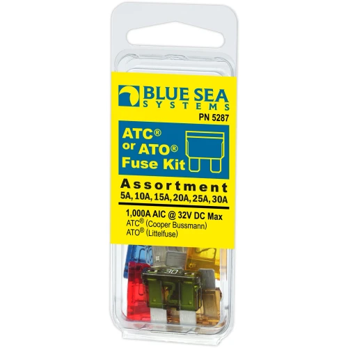Blue Sea Systems ATC Fuse Kit, 6-Piece, 32V DC, 5A-30A