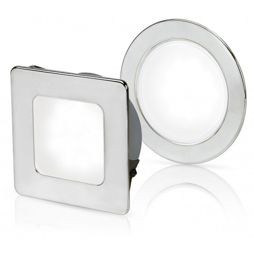 Hella Marine EuroLED 95 Gen 2 LED Downlight, 9-33V, IP6K9K, SS316 Trim, PWM Dimmable, Spring Clip Recess Mount - Apollo Lighting
