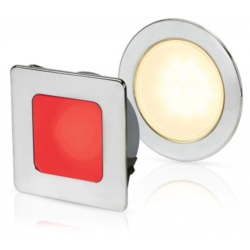 Hella Marine EuroLED 95 Gen 2 LED Downlight, 9-33V, IP6K9K, SS316 Trim, PWM Dimmable, Spring Clip Recess Mount - Apollo Lighting