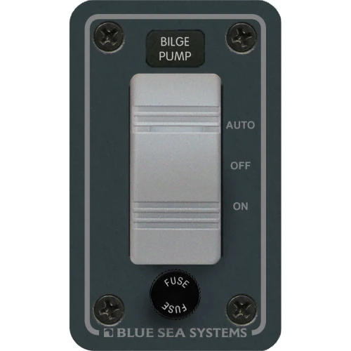 Blue Sea Systems Contura Single Bilge Pump Control Panel, 12/24V DC, IP66, ON-Off-Auto
