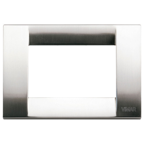 Vimar - Idea Placca Classica Cover Plate - Metal, Brushed Nickel, Die-cast Metal - Apollo Lighting Vimar - Idea Placca Classica Cover Plate - Metal, Brushed Nickel, Die-cast Metal - Apollo Lighting