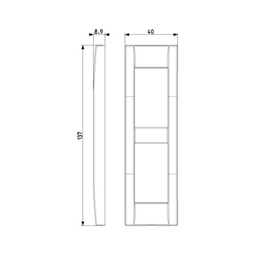 Vimar - Idea Placca Classica Cover Plate - Metal, Brushed Nickel, Die-cast Metal - Apollo Lighting Vimar - Idea Placca Classica Cover Plate - Metal, Brushed Nickel, Die-cast Metal - Apollo Lighting