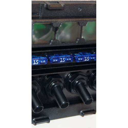 Blue Sea Systems WeatherDeck Waterproof Fuse Panel, 12V DC, IP67, ATO/ATC, Gray Panel