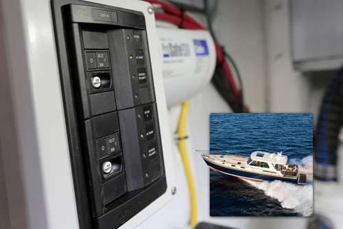 Blue Sea Systems 360 Panel ELCI Main Circuit Breaker Panel, 30A, 120V AC, Double Pole, 1 Position - Apollo Lighting