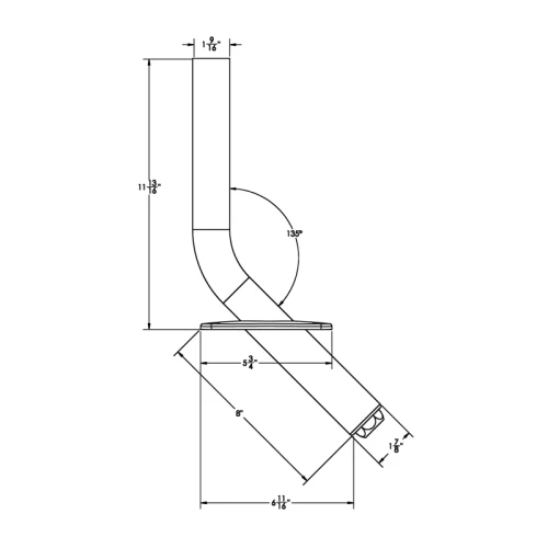 TACO Marine Striker Base Gunnel Mount Pair, For 1-1/2 in Outrigger Poles, 316 Stainless Steel, 12 Locking Positions