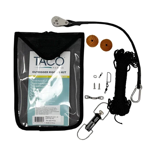 TACO Marine Center Rigging Kit, For Up to 25' Outrigger, 50' UV-Protected Dacron Line