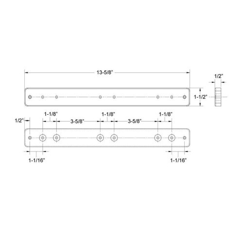 TACO Marine 3-Rod Hanger Rack, Polished SS316L, White Poly Rack - Apollo Lighting