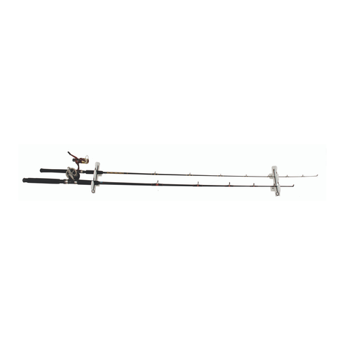TACO Marine 3-Rod Bungee Rod Holder, White UV-Stabilized HDPE, 12-1/2 in x 3-3/4 in