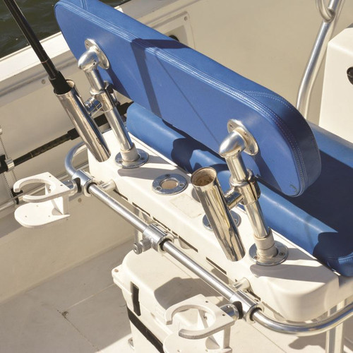 TACO Marine Clamp-On Adjustable Rod Holder, Type-316L Stainless Steel, 1-5/8 in ID