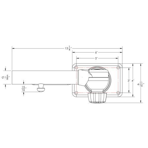 TACO Marine Grand Slam 280 Outrigger Mount, For 1-1/2 in Outriggers, Type-316L SS, Pair
