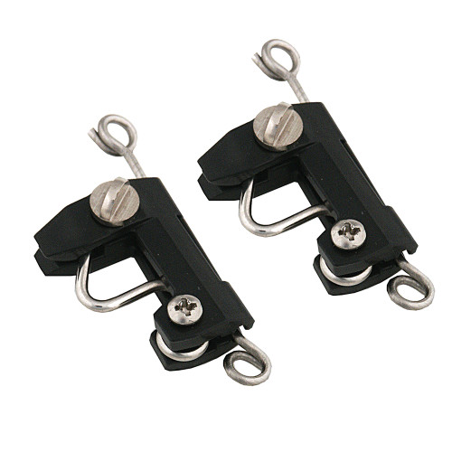 TACO Marine Standard Outrigger Release Clips, Stainless Steel and Plastic, Tension Adjustment, Light and Medium Duty, 2pk