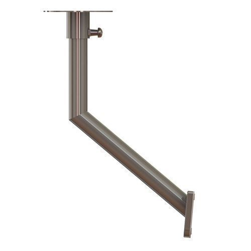 TACO Marine Side Mount Table Pedestal, Type 304 Stainless Steel, 17-3/4 in H, 12 in W, 1-5/8 in Tube, Polished - Apollo Lighting