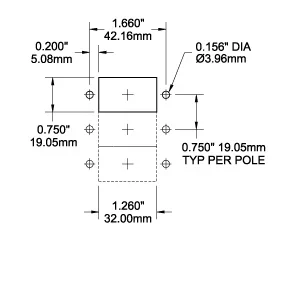 Blue Sea Systems A-Series Flat Rocker Circuit Breaker, Double Pole, 120/240V AC, 32V DC