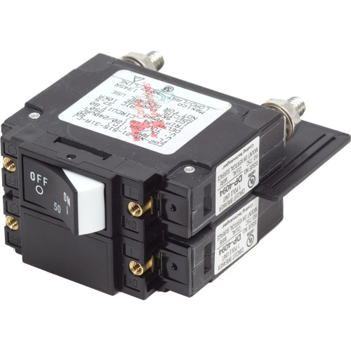 Blue Sea Systems UL-489 Circuit Breaker, 250V AC, 2-Pole, Raised Rocker - Apollo Lighting