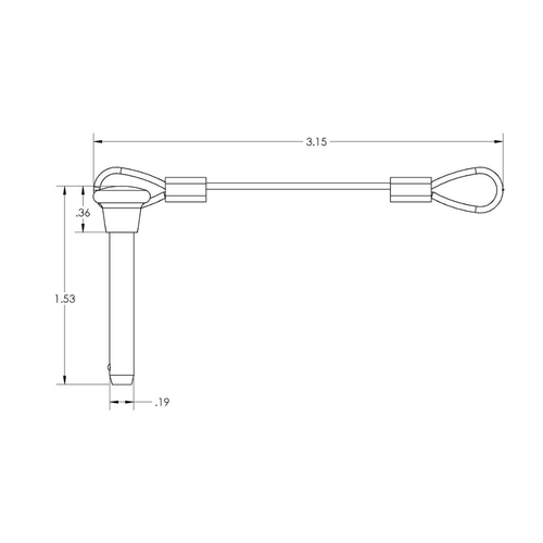 TACO Marine Ball & Socket Concave Deck Hinge with Pin & Lanyard, For 7/8 in O.D. Tube, Type-316L Polished Stainless Steel