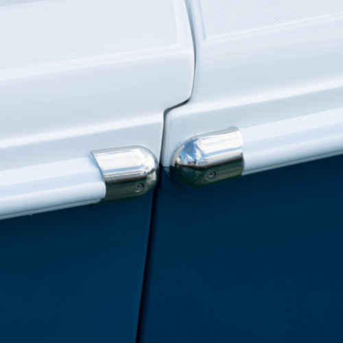 TACO Marine Rub Rail End Cap, 1-7/8 in, 316 Stainless Steel, Polished - Apollo Lighting