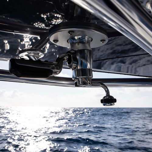 TACO Marine Pro Series GS-500 Outrigger Mounts, For Carbon Fiber Tele-Outriggers Up to 24 ft, Twist & Lock Arm