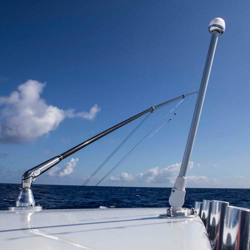 TACO Marine Pro Series GS-500 Outrigger Mounts, For Carbon Fiber Tele-Outriggers Up to 24 ft, Twist & Lock Arm