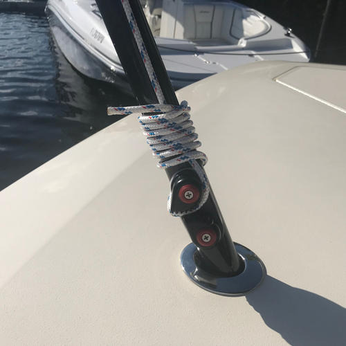TACO Marine Tele-Sun Shade Poles, Carbon Fiber, 52.89-80.4 in, 1/4 in Pin, 2pk, Mesh Carry Bag