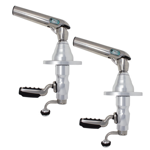 TACO Marine Pro Series Outrigger Mounts, Twist & Lock, For Carbon Fiber Tele-Outriggers, Up to 24 ft, 4-1/2 in Hardtops, Pair