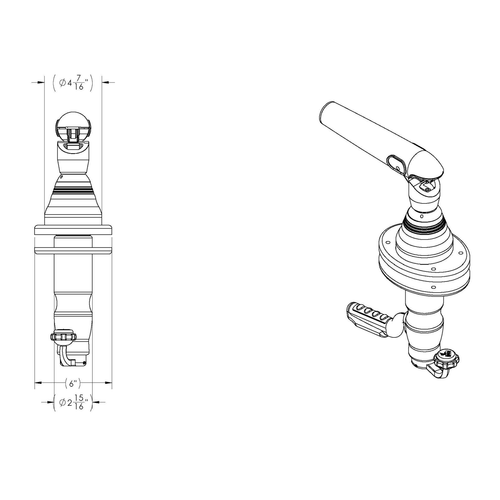 TACO Marine Pro Series Outrigger Mounts, Twist & Lock, For Carbon Fiber Tele-Outriggers, Up to 24 ft, 4-1/2 in Hardtops, Pair