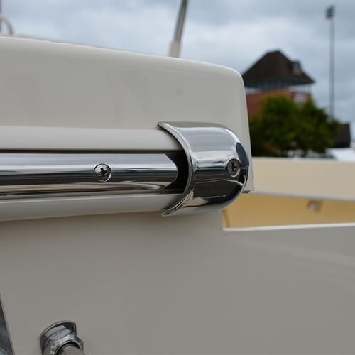 TACO Marine Stainless Steel Hollow Back Rub Rail, 3/4 in x 6 ft, 304 SS, Polished - Apollo Lighting