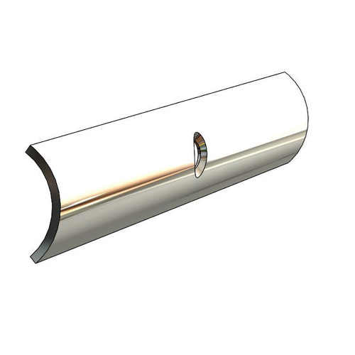 TACO Marine Stainless Steel Hollow Back Rub Rail, 3/4 in x 6 ft, 304 SS, Polished