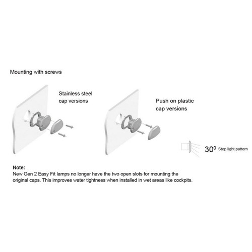 Hella Marine 8560 Easy Fit LED Step Lamp, 12/24V, IP67, 0.5W - Apollo Lighting