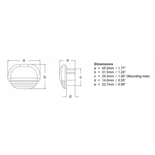 Hella Marine 8560 Easy Fit LED Step Lamp, 12/24V, IP67, 0.5W