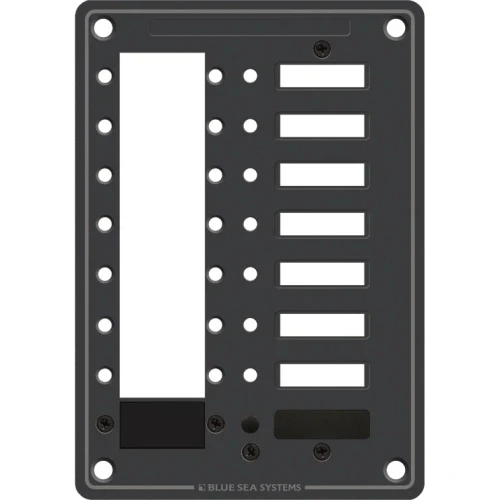 Blue Sea Systems Blank DC C-Series Circuit Breaker Panel, 1/8 in 5052 Aluminum, Slate Gray Finish