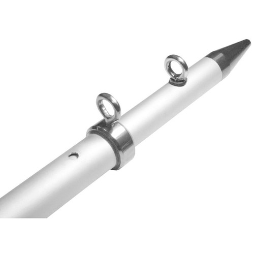 TACO Marine OC Series Center Rigger Pole, For 1-1/8 in Mounts, Telescoping, Anodized Aluminum