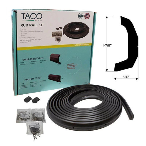 TACO Marine Semi-Rigid Vinyl Rub Rail Kit, Continuous Coil - Apollo Lighting
