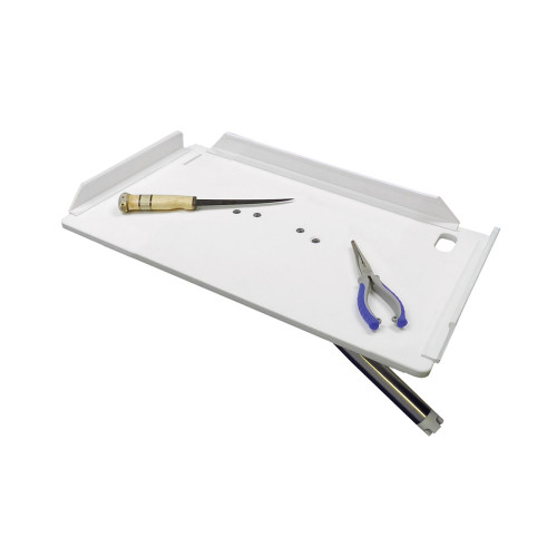 TACO Marine Poly Filet Table, Adjustable Gunnel Mount, FDA-Approved White HDPE