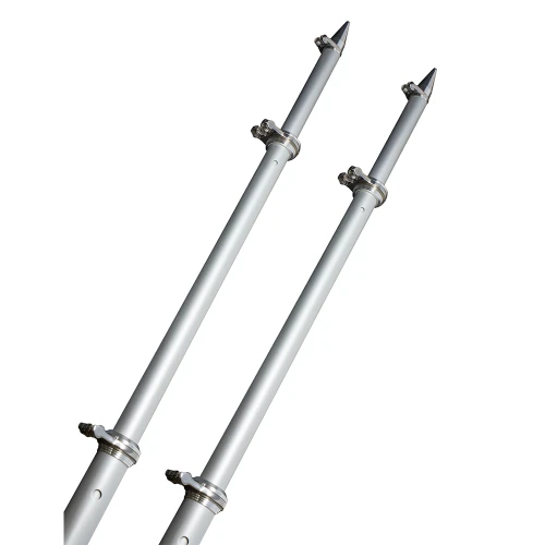 TACO Marine 18 ft Deluxe Aluminum Tele-Outrigger Poles, Pair, For GS-280/2801/380/390/400 Mounts, 1-1/2 in Butt, 360 Degree Swivel Collars