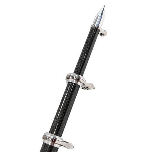 TACO Marine Carbon Fiber Twist & Lock Tele-Outrigger Poles, For GS-500 Mounts, 1-1/2 in, Type 316L SS Rings, 2pk