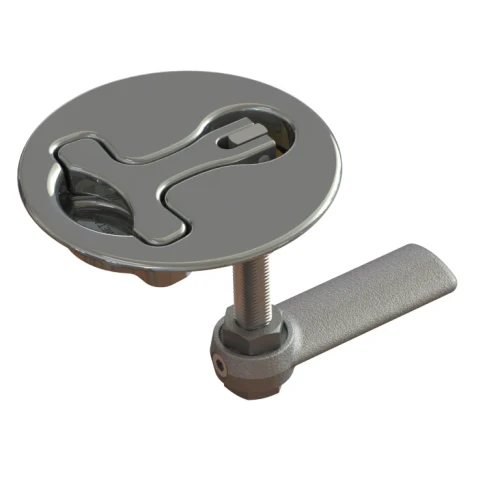 TACO Marine Latch-tite Round Lifting Handle, Cast Type 316 SS, Polished Finish, Anti-Rattle