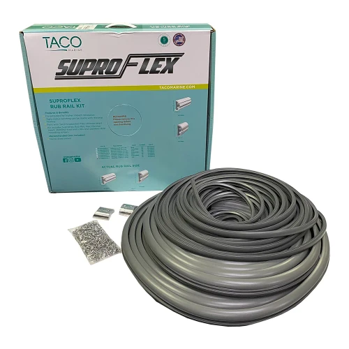 TACO Marine SuproFlex Medium Rub Rail Kit, 2 in x 29/32 in, Co-Extruded Vinyl