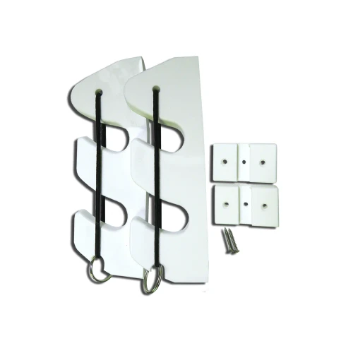 TACO Marine 2-Rod Bungee Rod Holder, White, 9-1/4 in, HDPE