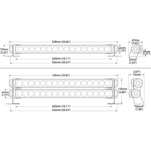 Hella Marine Sea Hawk-470 LED Light Bar, 9-33V, 5000K, IP6K7 - Apollo Lighting