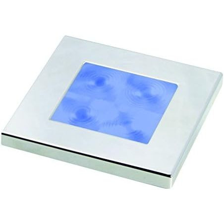 Hella Marine Slim Line Square LED Courtesy Lamp, Blue Light, IP67, <0.5W