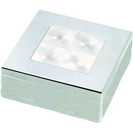 Hella Marine Slim Line Square LED Courtesy Lamp, Warm White, High Intensity, IP67, 60mm Square, 16mm Depth