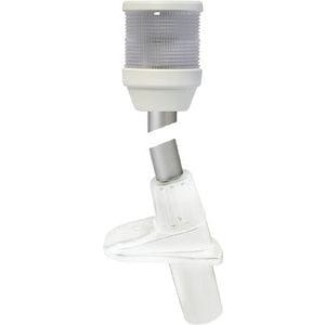 Hella Marine Masthead/Anchor Navigation Pole Light, For Vessels under 20m, 12V, 2 NM, Fold-Down Pole Mount, 20 in, White Housing - Apollo Lighting