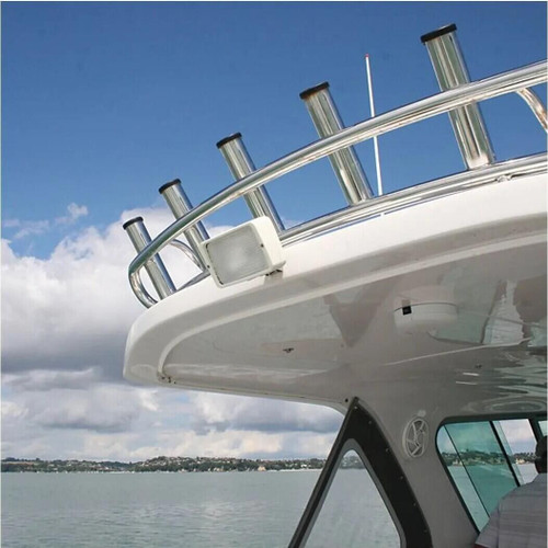Hella Marine 8541 Series Halogen Deck Floodlight, 12V DC, 2 x 55W, Twin Free Form Reflectors, 115 Deg Adjustable Head, SS316 Mounting Hardware