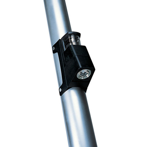 Hella Marine 8505 Masthead/Deck Floodlight Combination Light, For Vessels Up to 12m, 2 NM, Mast Mount, 12V, 20W + 10W Halogen, IPX4, Black Housing - Apollo Lighting