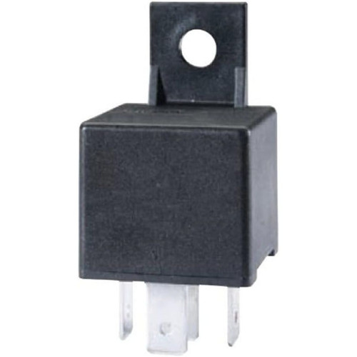 Hella Marine Mini ISO Relay, 12V, SPDT/Form C, 40A NO/20A NC, IP54, Resistor Coil Suppression, Mounting Bracket