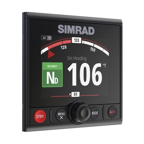 Simrad AP44 Autopilot Controller, 4.1in Color Display, Rotary Dial, NMEA 2000, IPX7, Flush Mount