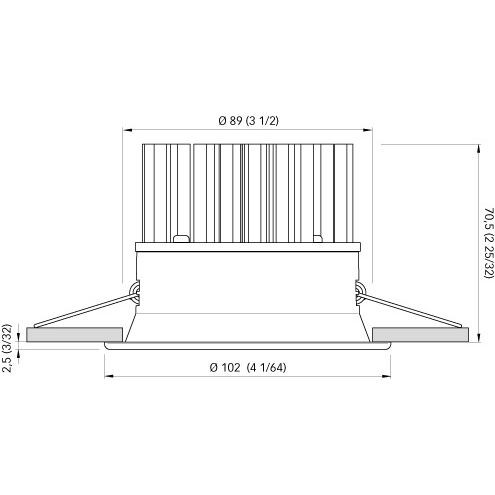 Quick Marine - CRISTIAN Downlight - 12W, 10-30V, Stainless Steel, 85°, IP40